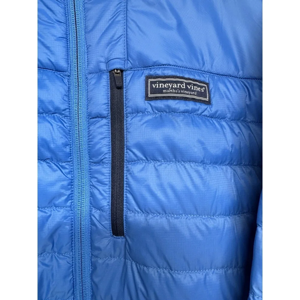 Vineyard Vines Lightweight Packable Puffer‎ Jacket Blue Men's Size XLarge